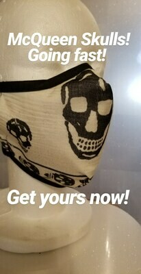 Authentic Alexander McQueen White/Black Skulls Mask