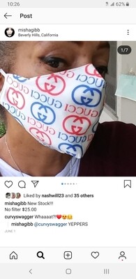 Gucci &quot;Red ,White, and Blucci&quot; Mask