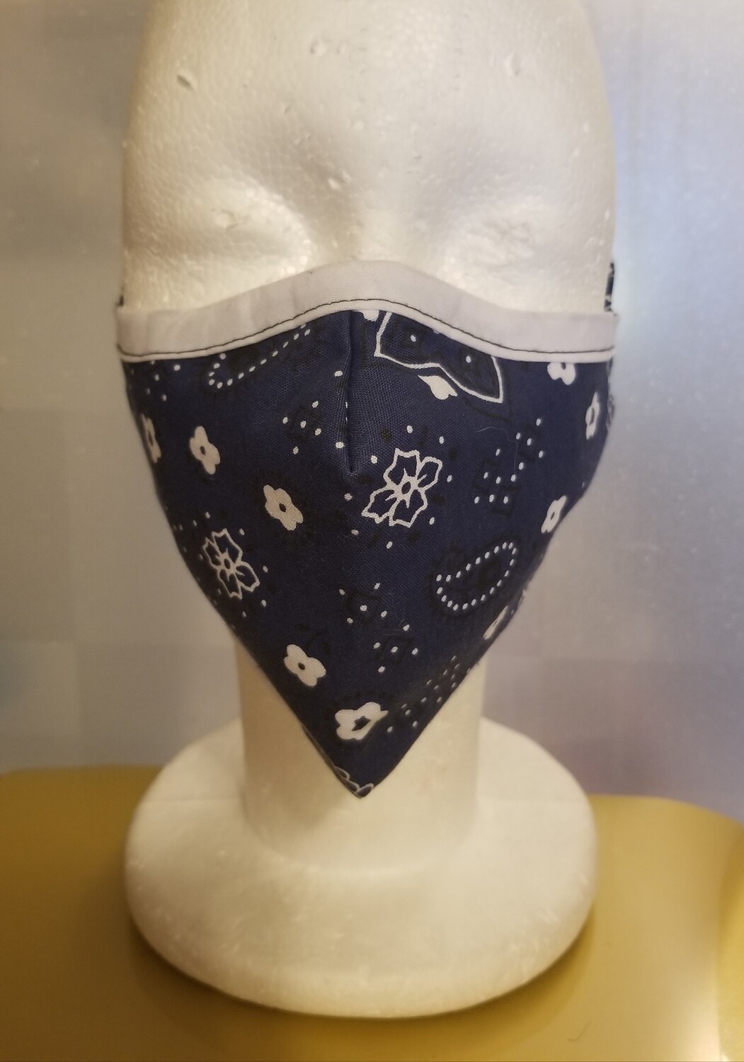Blue Bandana Print Mask