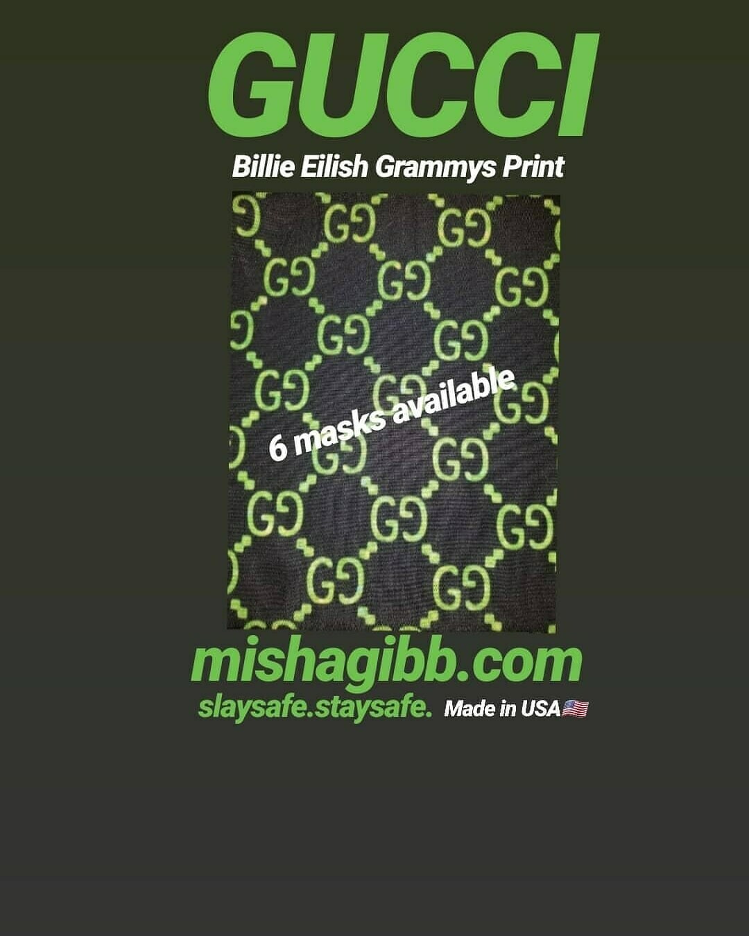 Gucci Billie Eilish Grammys Tribute Mask