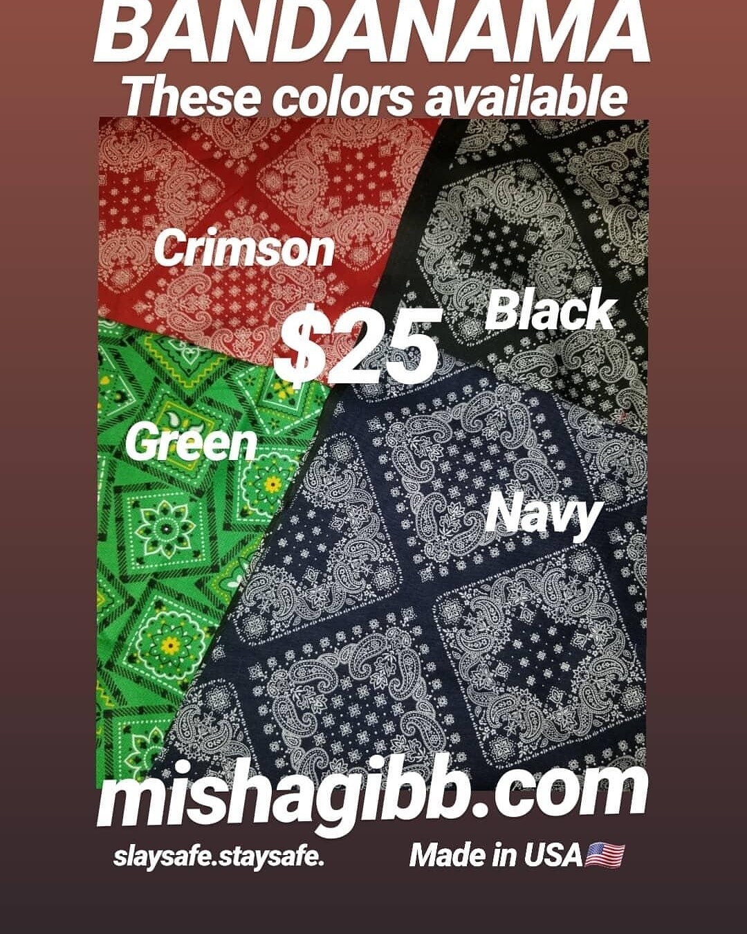 Cotton Bandana Print Mask