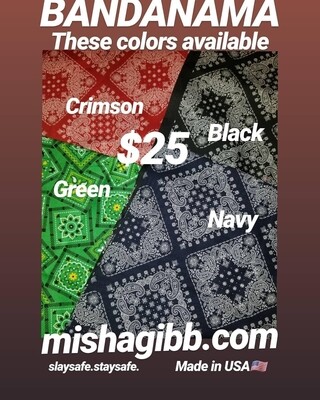 Cotton Bandana Print Mask
