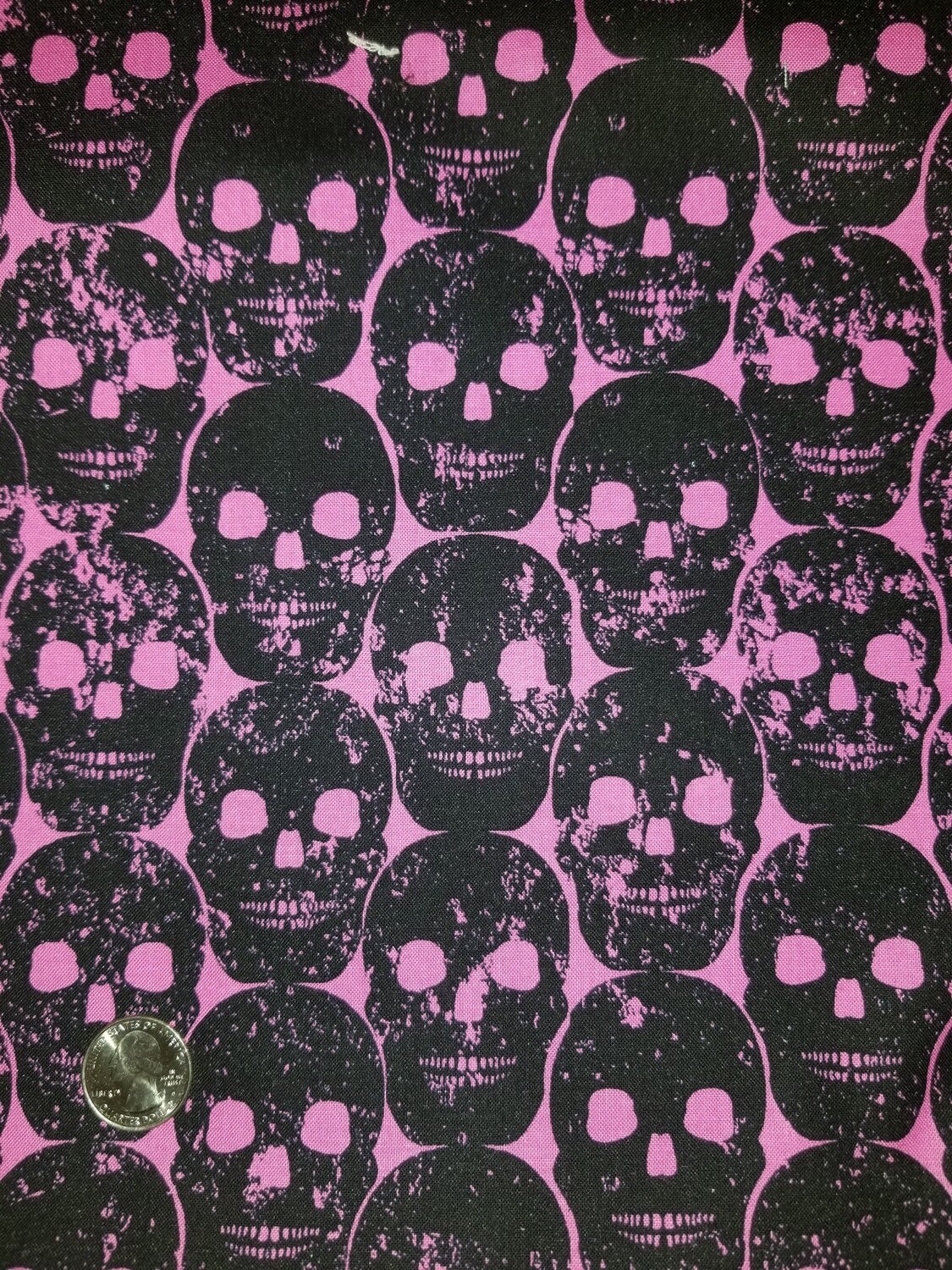 Numb Skulls  Pink/Black Cotton Print Mask