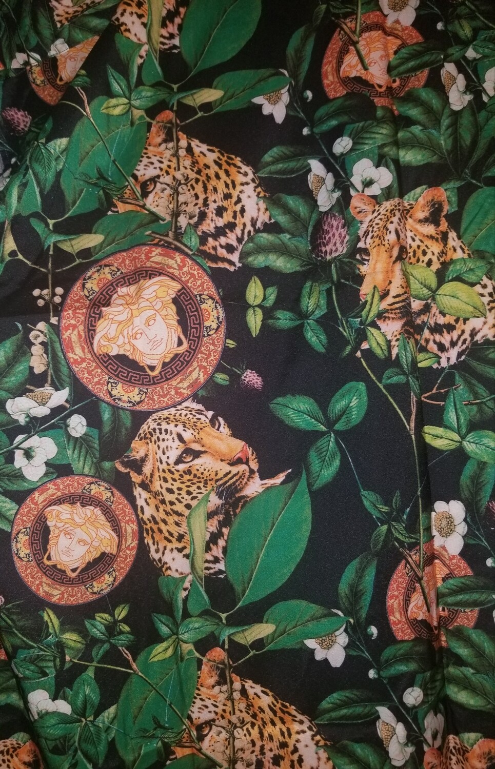 Authentic Versace Jungle Leopard w/ Medusa Print Mask