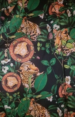 Authentic Versace Jungle Leopard w/ Medusa Print Mask