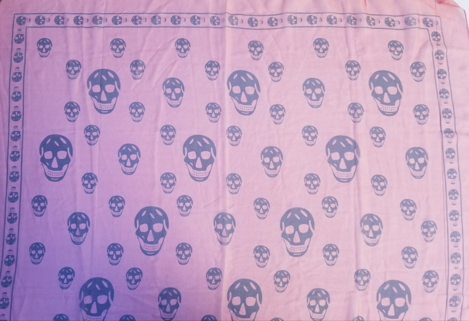 Alexander McQueen Pink w/Black Skulls Mask