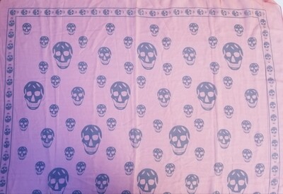 Alexander McQueen Pink w/Black Skulls Mask