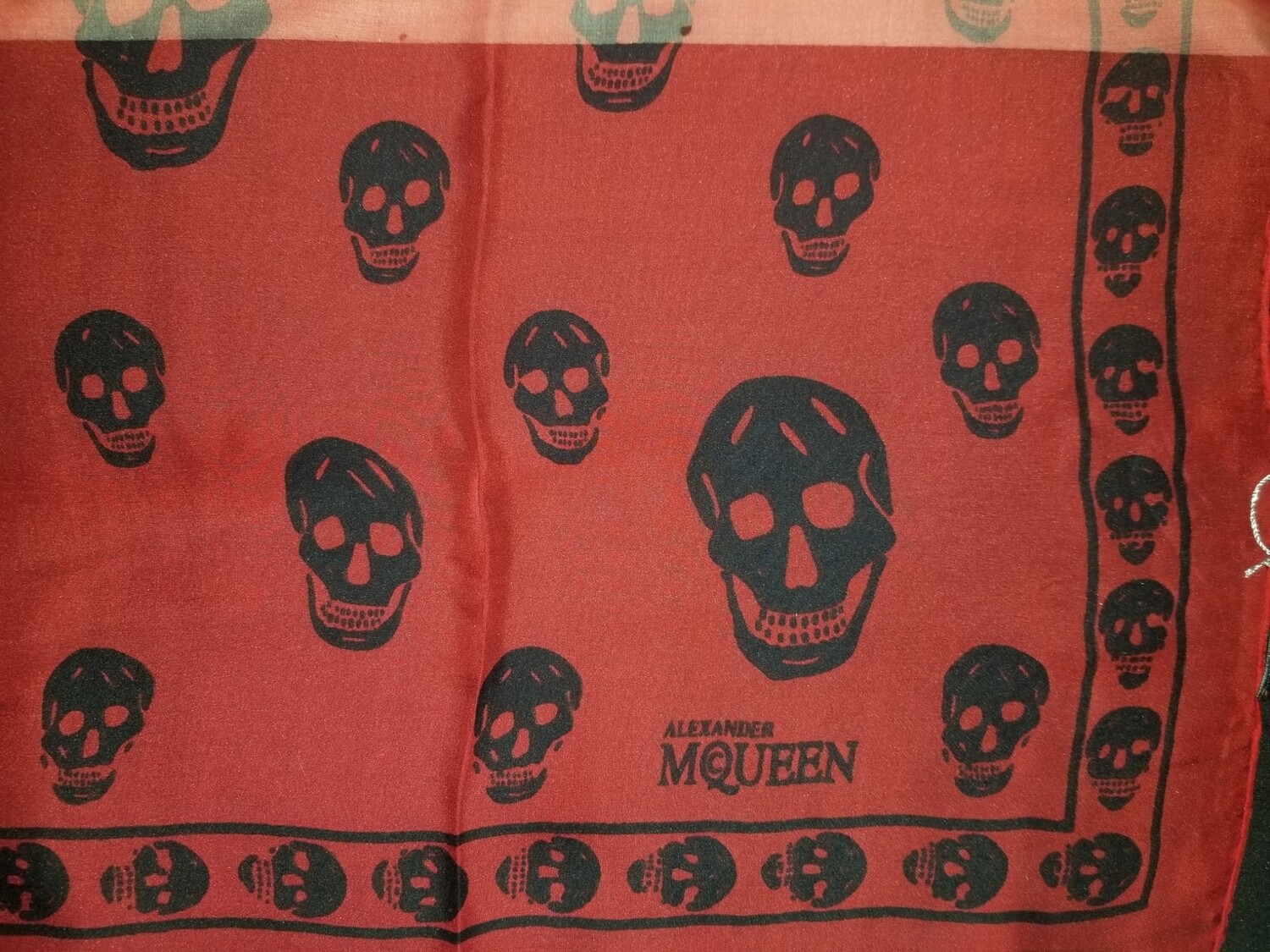Alexander McQueen Red w/ Black Skulls Mask