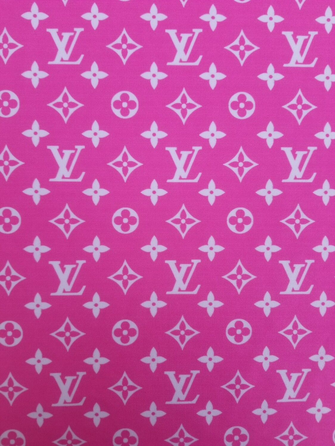 LV Hot Pink w/ White Logo Mask