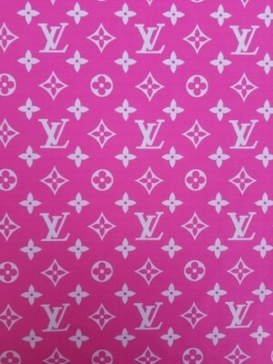 LV Hot Pink w/ White Logo Mask