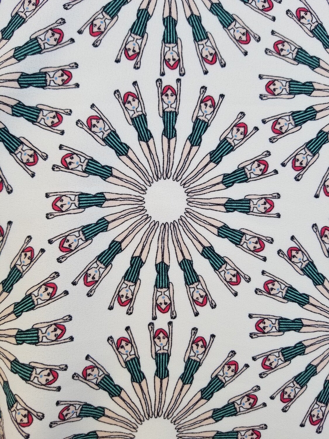 &quot;Synchronized&quot; Swimming Girls Cotton Print Mask