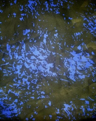 Black and Blue Silk Splotch Print Mask