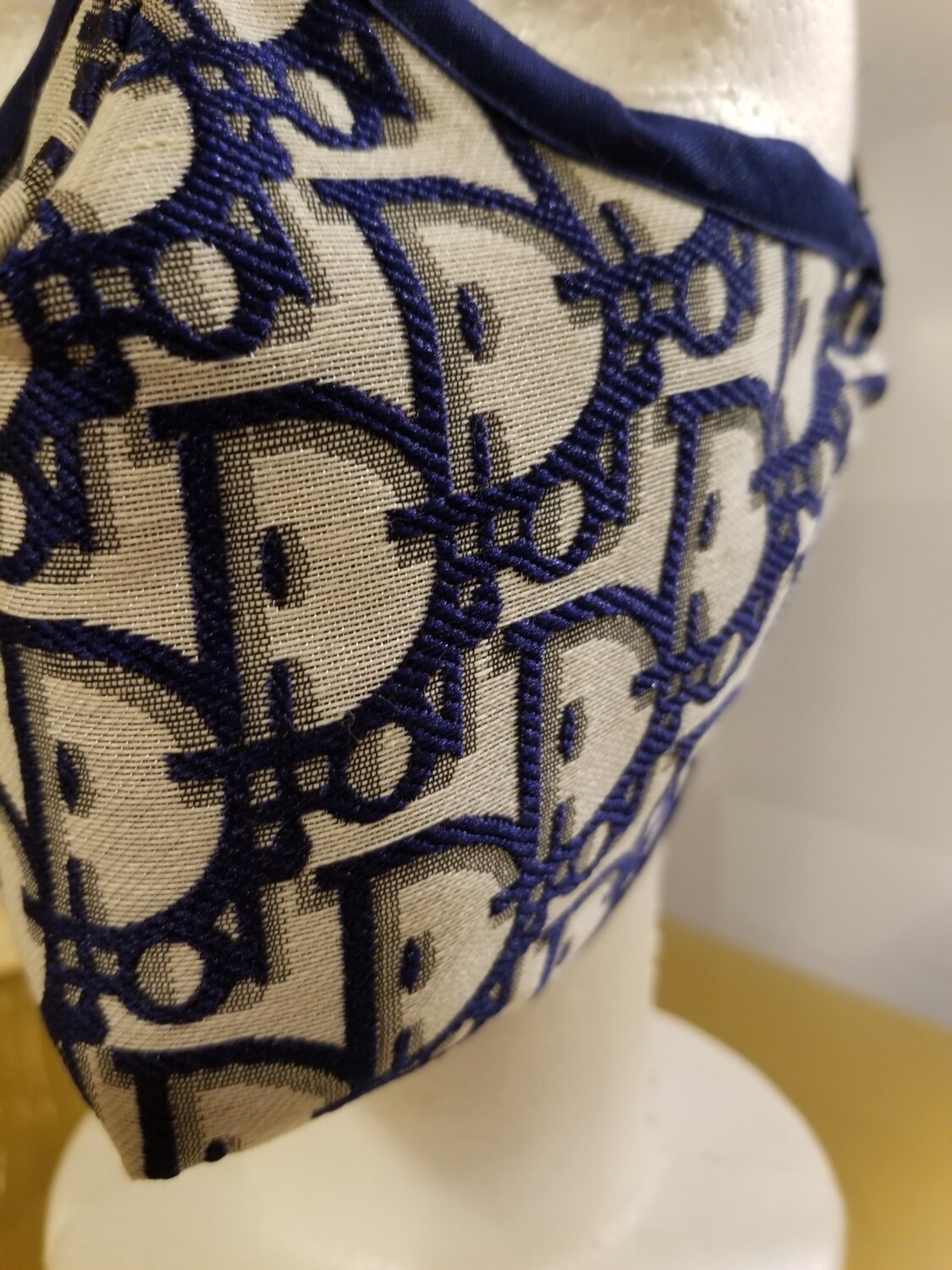 Authentic Dior Cobalt Blue Jacquard Mask