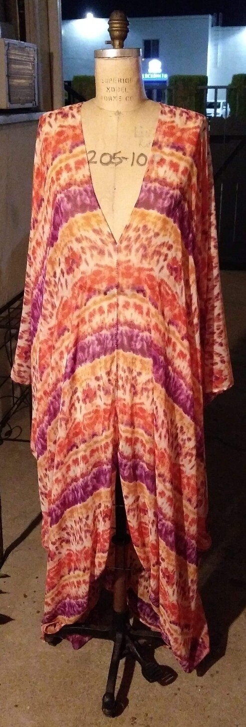 Symmetry Trippy Summer Tie Dye Caftan