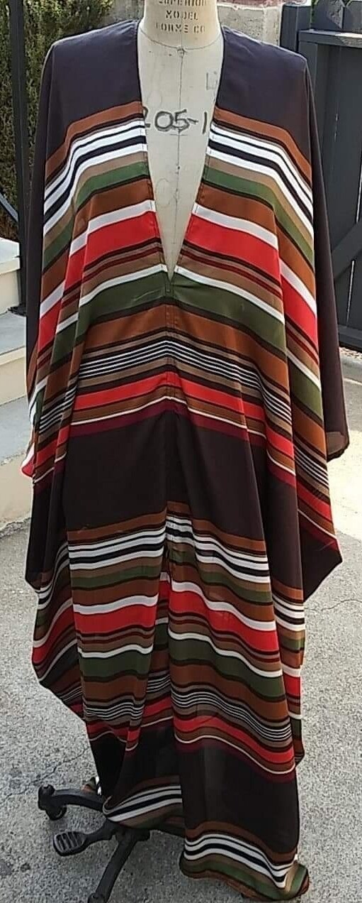 Symmetry Bold Stripes Caftan