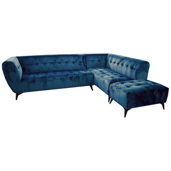 Romeo Corner Sofa - Blue Velvet