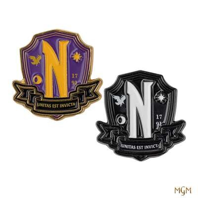 Set 2 insigne Wednesday - Nevermore Academy