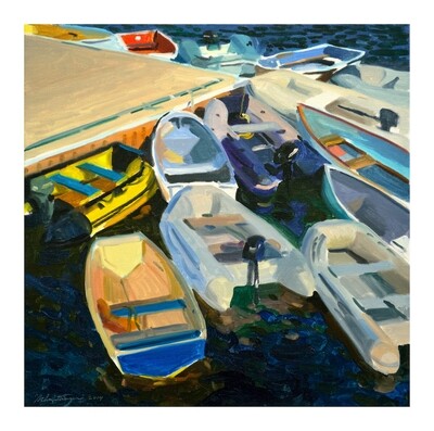 Dinghies  oil on canvas  18