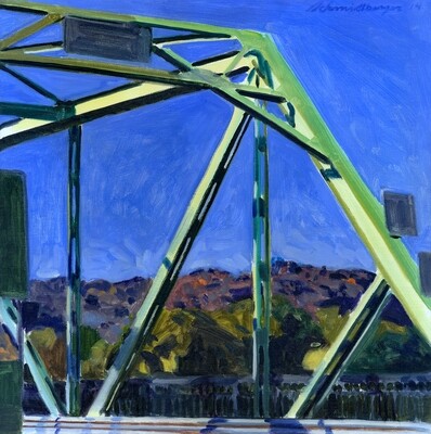Bridge Geometry   oil on canvas 16"x16"