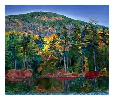 Fox Pond and Caribou Mountain   oil on canvas 24"x28"