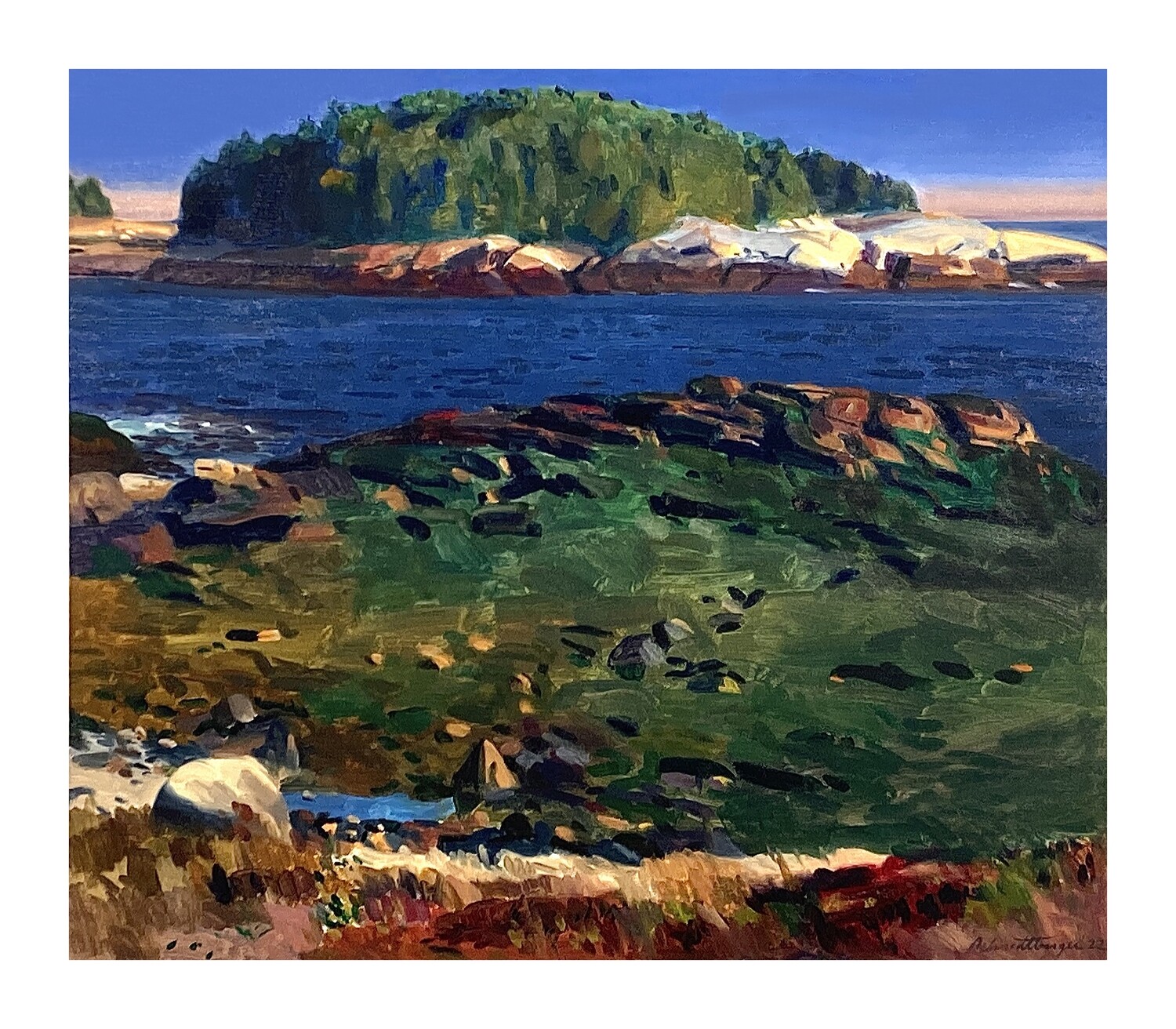 Western Island from Corea, Maine    oil on canvas 24