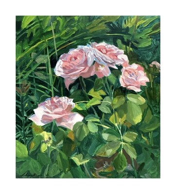 ArtYard Roses  oil on canvas 18"x16"