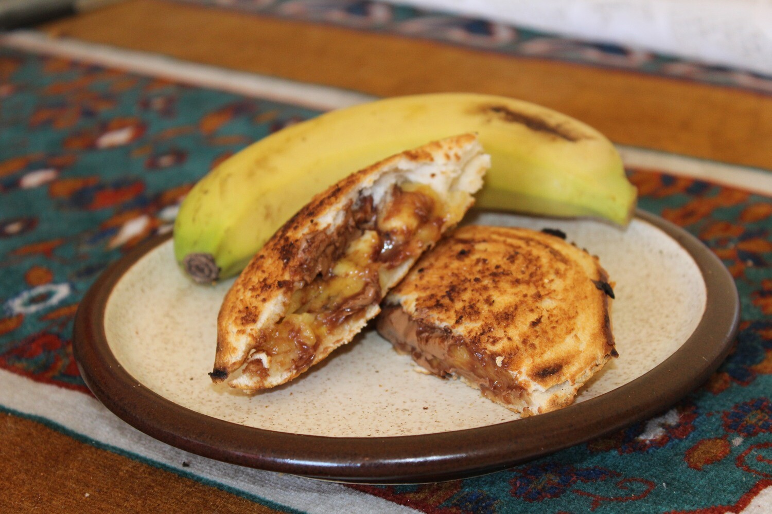 Banana and chocolate jaffle
