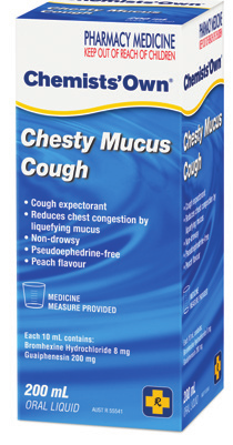 Chemists'own c/mucus cough 200ml (9316360114235)