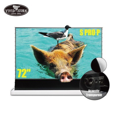 Vividstorm S Pro 72" Electric Tab-Tensioned Floor Screen
