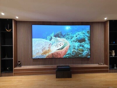 Formovie Theater 4k Triple laser UST Projector + XY Screens ALR 150" PET Crystal Fixed Frame Screen