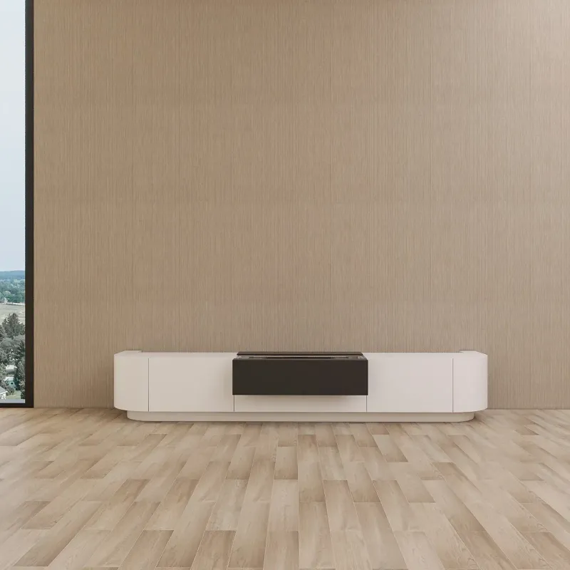 VIVIDSTORM Motorized Laser TV Cabinet Florence (all white)