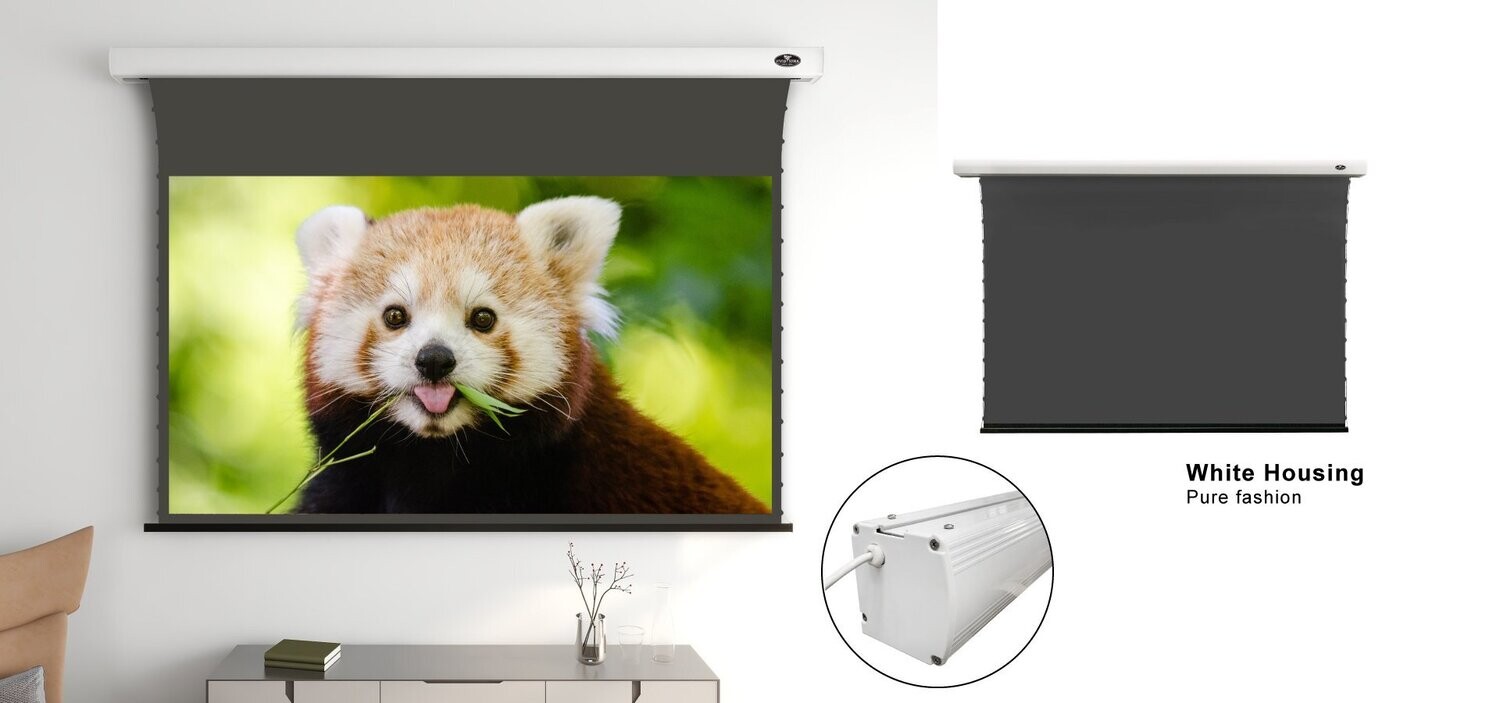 Vividstorm ALR 120 Vividstorm ALR 120" Slimline Tension Screen Obsidian Long Throw (White)