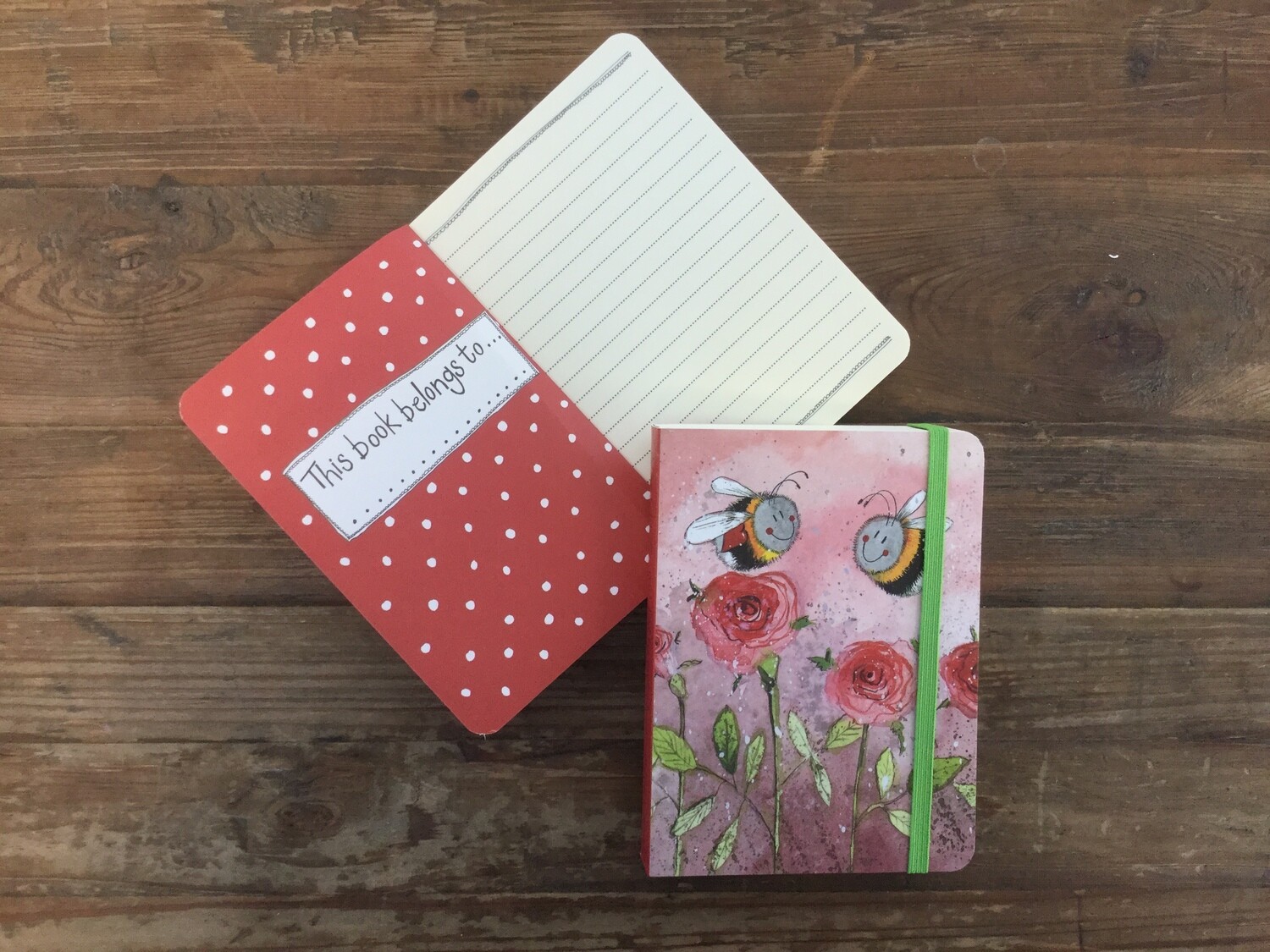 Alex Clark Bees &amp; Roses Small Chunky Notebook