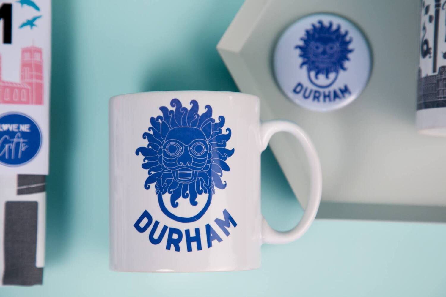 With Love From Durham Mug, Colour: Blue (Cathedral Knocker)