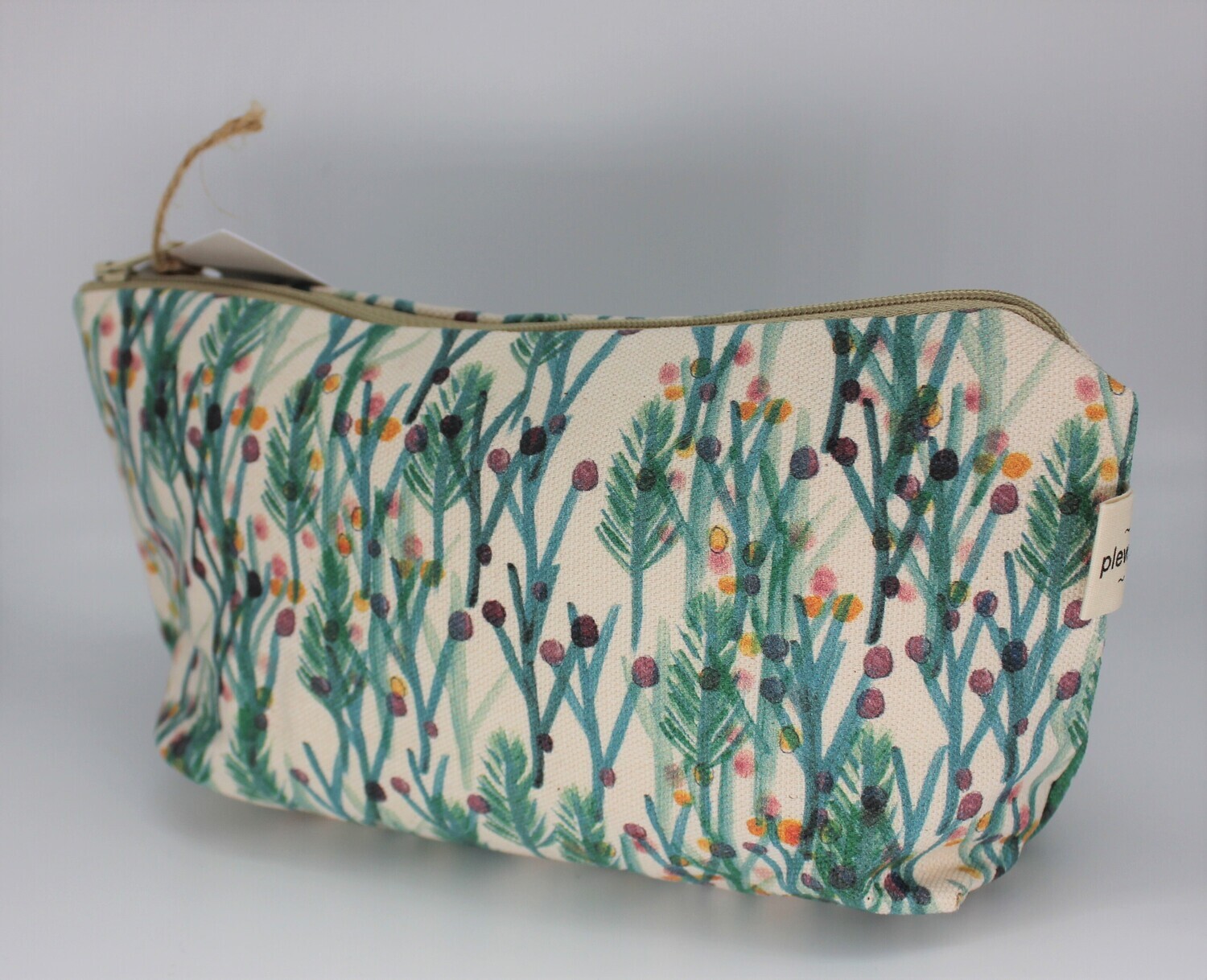 Plewsy Cotton Wash Bag, Design: Botanical