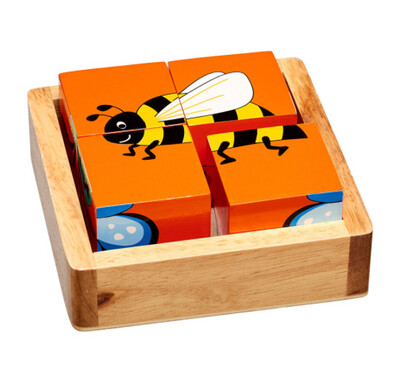 Lanka Kade Fair Trade Wooden Minibeast Block Puzzle