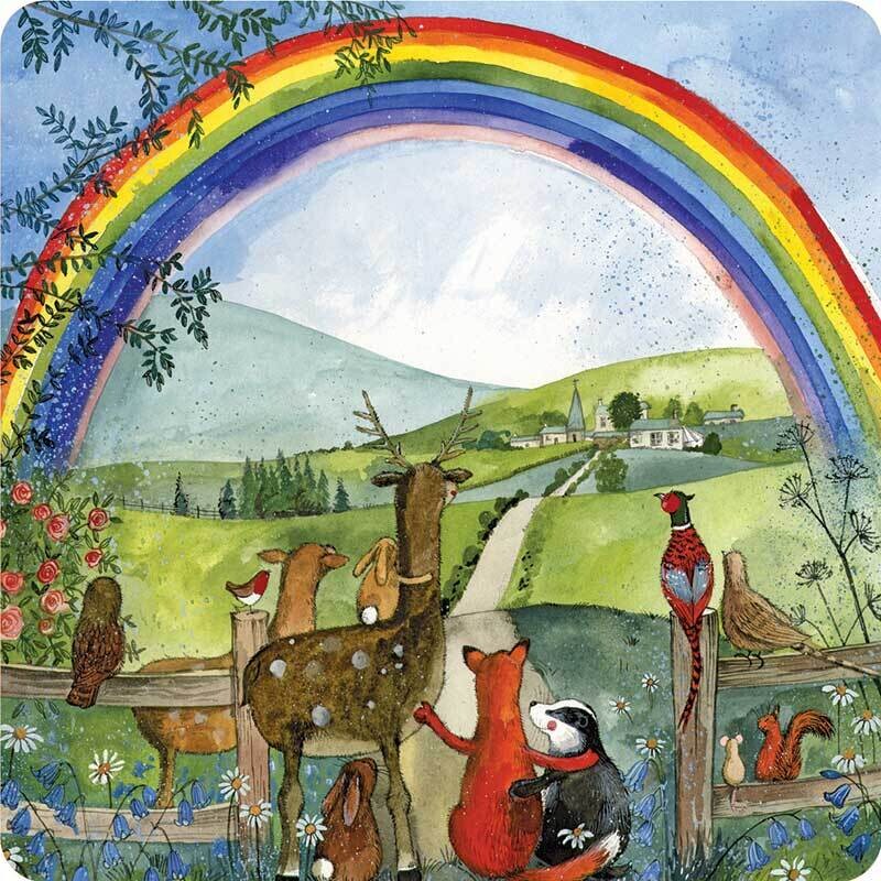 Alex Clark Looking for Rainbows Coaster