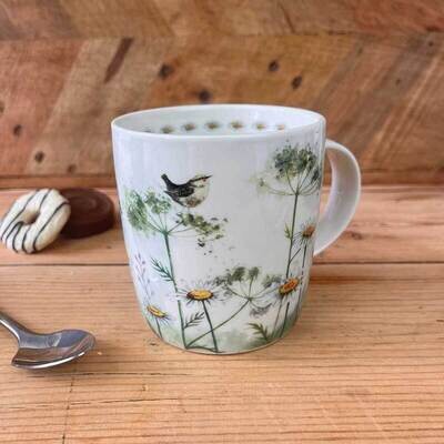 Alex Clark Wren and Cow Parsley Mug