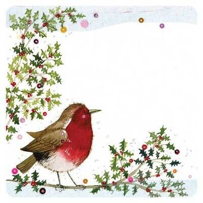 Alex Clark Robin Christmas Coaster