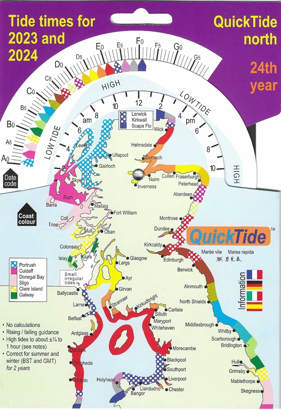 Quick Tide Times 2023 &amp; 2024 North