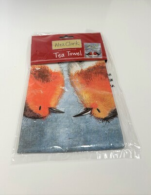 Alex Clark Robins &amp; Mistletoe Christmas Tea Towel
