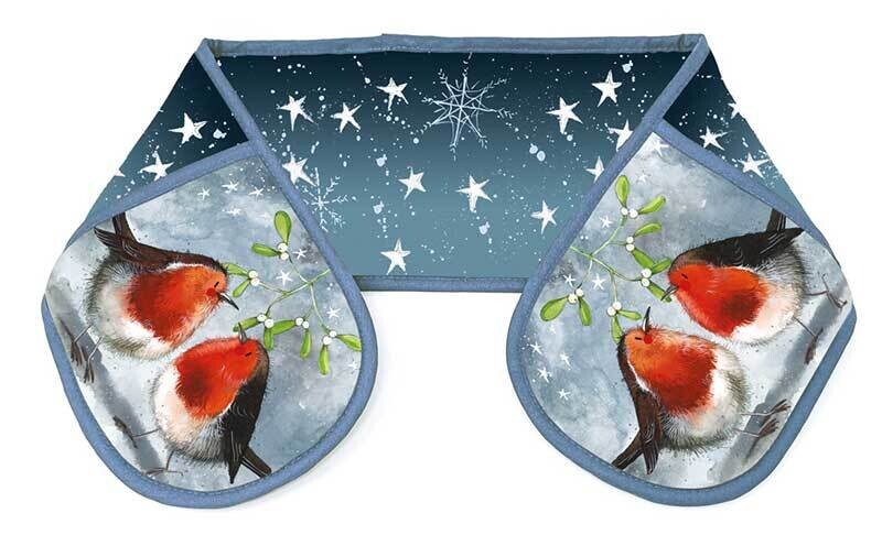 Alex Clark Robins &amp; Mistletoe Christmas Oven Gloves