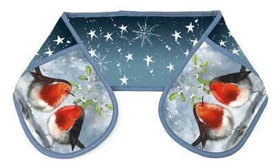Alex Clark Robins &amp; Mistletoe Christmas Oven Gloves