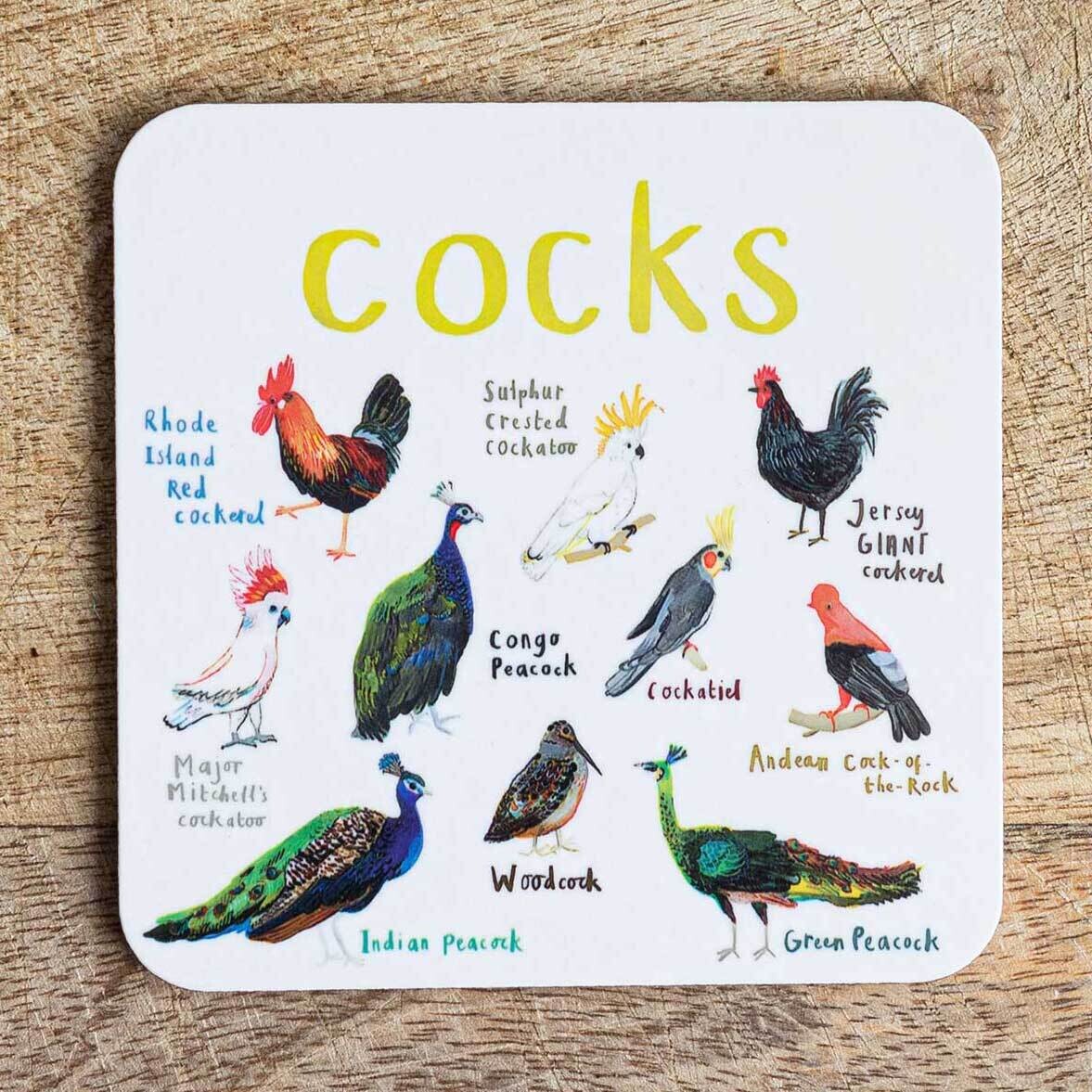 Sarah Edmonds Cocks Coaster