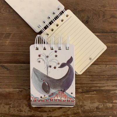 Alex Clark Whale Small Spiral Bound Notebook