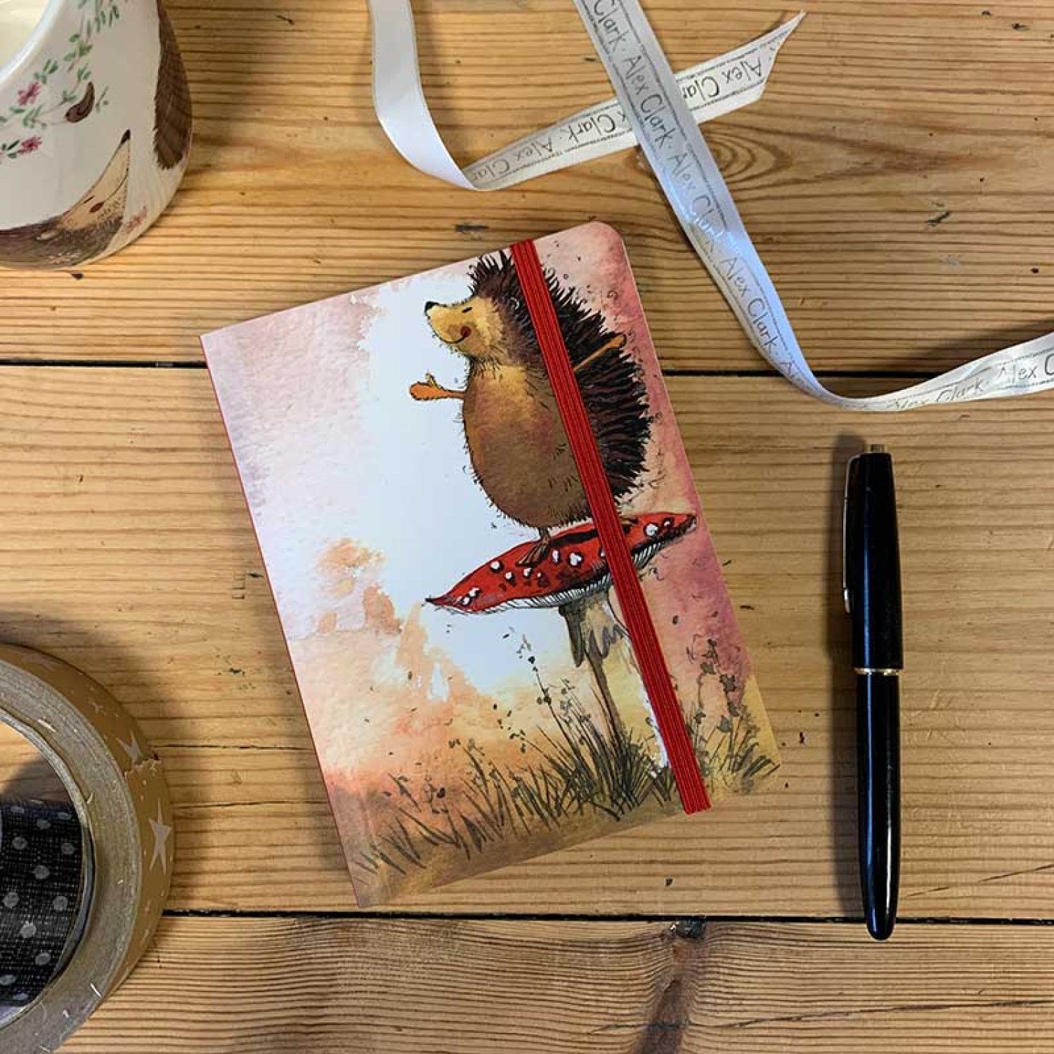 Alex Clark Hedgehog &amp; Toadstool Small Chunky Notebook