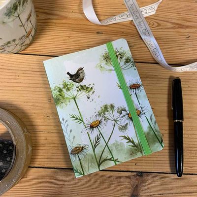 Alex Clark Wren &amp; Daisies Small Chunky Notebook