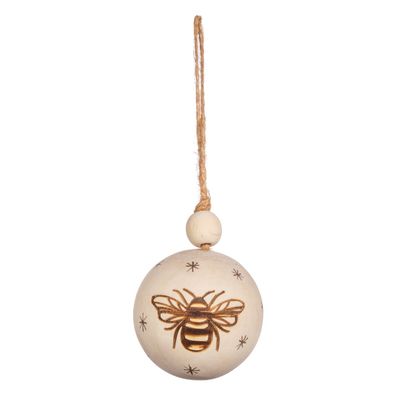 Large Busy Bee Wooden Bauble