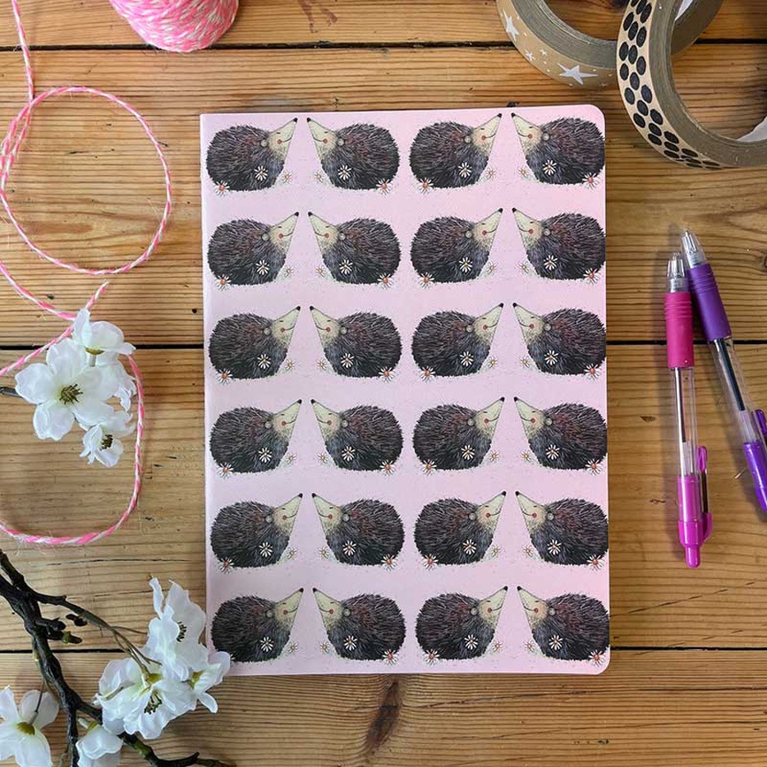 Alex Clark Happy Hedgehogs Large Soft Notebook