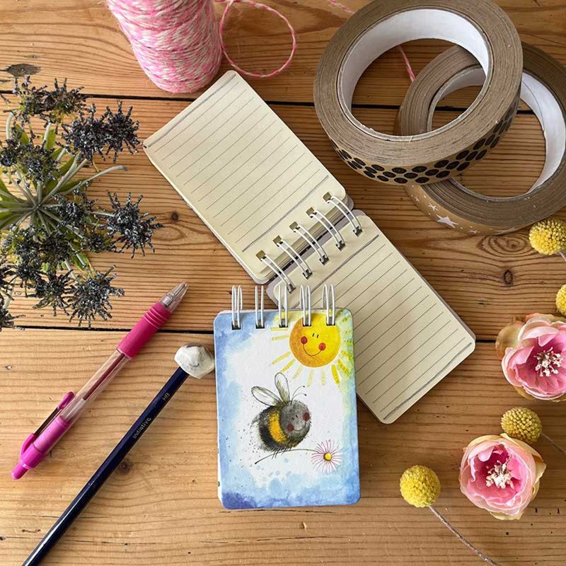 Alex Clark Sunshine Bee Small Spiral Bound Notebook